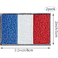 Miniatyrbillede 2 af 5: 2 stk. Frankrig flag patches - broderede patches - franske flag -