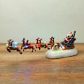 Miniatyrbillede 2 af 5: Harpiks Juledekoration Gave Lysende Hjorte Kurv Julepynt Fest 36*7*12cm