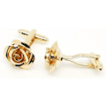 Miniatyrbillede 3 af 4: Roseguld Blomstformet Fransk Skjorte Smykke Manschetknapper Rustfrit Tuxedo Manschetknapper Knapper Med Gaveæske Til Forretning Bryllup