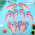 Miniatyrbillede 3 af 6: (Frisk stil) 5 par 3D mønster sokker kvinder print sokker manicure print flip flop sokker casual person