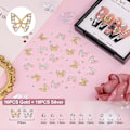 Miniatyrbild 2 av 5: 3D Nagelberlocker och Ädelstenar Set 7, 20ST Klumpiga Fjärilsberlocker + 75ST Coquette Nagelrosetter och Hjärtan + 3D Blommor för Naglar