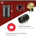 Miniatyrbillede 2 af 4: (1.7×1.1×1.1cm) 4 stk. Ventilhætter til bildæk - Aluminium ventilhætter til biler - Ventilhætter til cykler med tætningsring - Universal