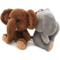 Miniatyrbillede 5 af 5: (Grå) Blød plys elefant dukke nøglering nøglering til bilnøgle taske