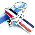 Miniatyrbillede 2 af 5: Mustang Tricolor Logo Nøglering Modificeret Bil Custom Spænde D