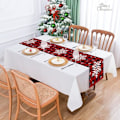 Miniatyrbillede 4 af 4: Julebordløber Rød Sort Buffalo Check Plaid Snefnug Bordløber Sæsonmæssig Vinter Jul Juleferie Køkken