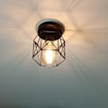Pikkukuva 3 / 5: 2 kpl 15 cm:n kattokruunun lampunvarjostin rautavalaisin E27 40 W musta