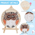 Pikkukuva 3 / 5: 20cmx20cm Pöllön String Art -setti askartelu Cupcake DIY Nail String Art -setti aikuisille lapsille aloittelijoille kiharrettu L