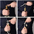 Miniatyrbilde 5 av 5: Langt tre 3-pakning Profesjonell servitørkorktrekker Vin nøkkel for bartendere Sett med 3, med langt rosentrehåndtak Rustfritt stål