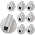 Miniatyrbilde 1 av 4: 8 stk. Metall Komfyr Knapper, Universal Komfyr Knapper Ovn Kontroll Knapper Erstatning Tilbehør for Komfyr Gasskomfyr Ovn, 6mm
