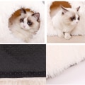 Miniatyrbild 3 av 3: （Grå）1 st kattbo Donut kattbädd leksaker för katter inomhus katter utomhus katthus för vinter husdjurstält B
