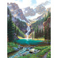 Miniatyrbillede 1 af 5: 30x40 cm 5D DIY Diamantmaleri, Panorama Vandfald