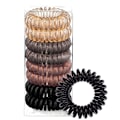 Miniatyrbild 1 av 5: 8 st Bruna Spiral Hårband för Kvinnor - Inga Hårfåror Hårspolar för Tjockt och Tunnt Hår  Inga Skador Telefonkabel Hårband