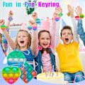 Miniatyrbillede 5 af 5: 30 stk. børnefest-gaveposer: Festgave boble-fidget-legetøj - Mini boblepose-nøgleringe - Multi