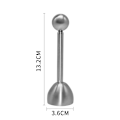 Miniatyrbilde 2 av 5: 2-delt myk og hardkokt eggknekker Topper i rustfritt stål Skallseparator Fjerner Egg Cutter