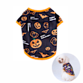 Miniatyrbillede 1 af 5: 2 stk. Halloween-serie nyt hundetøj efterår kæledyr dekoration tøj størrelse L (græskarhoved magi H