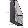 Miniatyrbilde 2 av 5: Svart. Mesh magasinholder avisstativ magasiner dokumentstativ metall A4 til C4 veggmontering