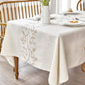 Miniatyrbilde 1 av 5: 1 stk Trykt Dug Rektangulært Bord 140 x 140 cm Boho Dug Lin  Rynkefri Duger Rektangulære Kjøkken