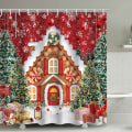 Miniatyrbillede 1 af 3: Julebruseregardin Renser Julemand 180 x 180 cm Badekar C