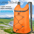 Miniatyrbild 3 av 6: (Orange) 16L Vandringsryggsäck Lättviktig Vikbar Reseryggsäck Vattentät Camping Utomhus Vikbar
