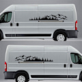 Miniatyrbillede 3 af 5: 2 stk. Bilsticker Bjerg Skov Vinyl Bilsticker Lastbil Vindue B
