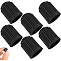 Miniatyrbillede 1 af 4: (1.2×1×1cm) 6 Stk. Dækventilhætter til Bil, Ventilhætter, Bildækshætter, Bilventilhætter, Universelle Ventildæksler, Sort til Ca