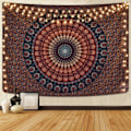 Miniatyrbillede 2 af 5: Bohemian Mandala Gobelin Hippie Gobeliner Psykedelisk Fred