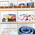 Miniatyrbild 4 av 5: Spiralformade täckeshängare 2-pack, utrymmesbesparande filthängare