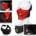 Miniatyrbillede 4 af 5: Airsoft Halvmasker, Evil Demon Monster Kabuki Samurai Hannya Oni Beskyttende Halvmasker Maskerade Ba