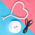 Miniatyrbillede 5 af 5: (kærlighed) Neon skilte til soveværelse med standerbase, batteri eller USB, lysdekoration til jul fødselsdag