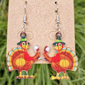 Miniatyrbilde 3 av 3: Akryl Thanksgiving Tyrkiske Ørepynt Høst Ørepynt Dyr Ørepynt Thanksgiving Smykker For Kvinner