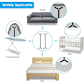 Miniatyrbillede 4 af 5: (Sort) Lagenstropper, 2 stk. 4 klips Justerbar monteret lagen Trekant Fastener Elastisk Madrassen Tens