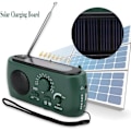 Miniatyrbilde 2 av 5: stk. Bærbar solcelle radio, AM, FM, SW multifunksjonsradio, solcelledrevet LED-lommelykt med dynamo håndsveiv, nødtelefonlader, for fotturer og camping