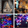 Miniatyrbillede 5 af 5: LED Stjernelysstreng, Batteridrevet Lys, 10M 80LED Indendørs Feelygter, Vandafvisende (Femtakkede Stjerne + Varmt Lys)