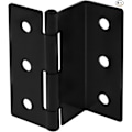 Miniatyrbilde 3 av 5: 6 stk 3\" Halv-Overflate Bryst Hengsler, Svart Offset Hengsel 3 Fold Retro Hengsler for 1\" Tykk Dørpanel, Maks Last 66 lb