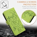 Miniatyrbild 3 av 5: Plånboksfodral för iPhone 16 Pro Max, Läder med Kortfack, Rosblommig Magnetstativ RFID-Blockering