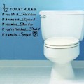 Pikkukuva 3 / 4: DIY Irrotettavat WC-säännöt Seinätarra Sanoja Pesuhuone Kylpyhuone Tarrat WC Kyltti Vinyyli Taide Sisustus Lapsille Olohuone Kodin Koristeet.