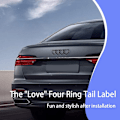 Miniatyrbillede 4 af 6: Bil Udvendige Emblemer Badge 3D Mærkat Dekal Passer Til Audi A3 A4 A5 A6 A8 TT R8 Q3 Q5 Q7 Bright Black