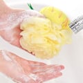 Miniatyrbilde 5 av 5: Gul Ananas Myk Fruktformet Badepuff Kroppsåpeskum Boble Nett Ball Kroppsskrubb Bade Dusj Svamp Pouf Loofahs Mesh