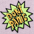 Miniatyrbilde 3 av 4: Don't Panic Patch Broderte Applikasjon Stryk På Sy På Emblem