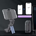 Miniatyrbillede 2 af 4: Generisk | 360° Drejelig Mobiltelefonholder til Rejser, Kontor, Køkken (4,7 til 7 Tommer), Let og Robust