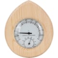 Miniatyrbillede 1 af 5: Sauna termo-hygrometer, dråbeformet træ 2 i 1 termometer hygrometer med store tal