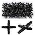 Miniatyrbillede 1 af 5: 50 Stk. 4-vejs modhage krydsforbindelser, 4/7 slangekoblinger, vandingsfittings, vandingsfittings til plæne, drypkobling