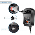 Miniatyrbillede 3 af 6: 30W Universal AC til DC 3V 4.5V 5V 6V 7.5V 9V 12V 2.1A Switching Power Adapter med 9 LED-stik
