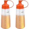 Miniatyrbillede 1 af 5: Styk 400 ml Sauceflaske, Klemme Flasker, Sauceflaske, Krydderiflaske, Gennemsigtige Klemme Krydderiflasker til Sauce, Ketchup, BBQ