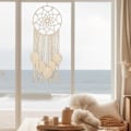 Miniatyrbillede 5 af 5: Nice Dream Makrame Drømmekatchere til Soveværelse Voksen Drømmekatcher Væghængning Stor Boho Væghængning med 5 Vævede Fjer