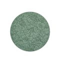 Pikkukuva 1 / 4: Pestävät tablettiliinat | 4 pyöreän tablettiliinan ja lasinalusen setti (34 x 34 cm) vihreää ja mustaa nahkaa | Kaksipuoliset liukumattomat tablettiliinat | Lämmönkestävät