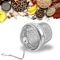 Miniatyrbillede 2 af 4: 12,7 cm Krydderiinfuser/te-kugle i rustfrit stål, forlænget kædekrog, te-koncentrator til brygning af te, krydderier og krydring