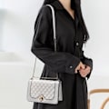 Miniatyrbild 5 av 5: Damer Crossbody Handväskor Liten Kedja Axelremsväska Kvällsväska Mode Plånböcker Satc White