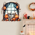 Pikkukuva 3 / 5: Halloween-kallokurpitsan itseliimautuva seinätarra