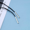 Miniatyrbilde 5 av 5: 2 stk Boho Svart Wrap Fløyel Choker Halskjede Langt Lær Tass
